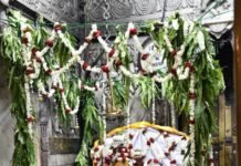 Total Samachar…. कैमरे की नजर से… श्री काशी विश्वनाथ मंदिर में किया गया शिव – पार्वती श्रृंगार